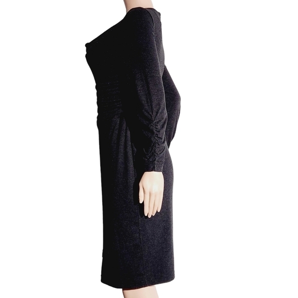 ADRIANNA Papell Sheath Dress With Ruched Waist and Sleeve Size 10 - Picture 7 of 11